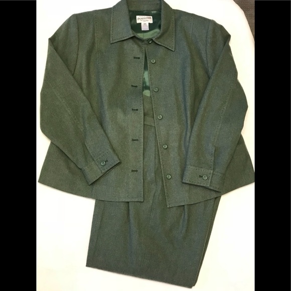 Pendleton Jackets & Blazers - 💄Pendleton wool suit 16 petite green EUC
